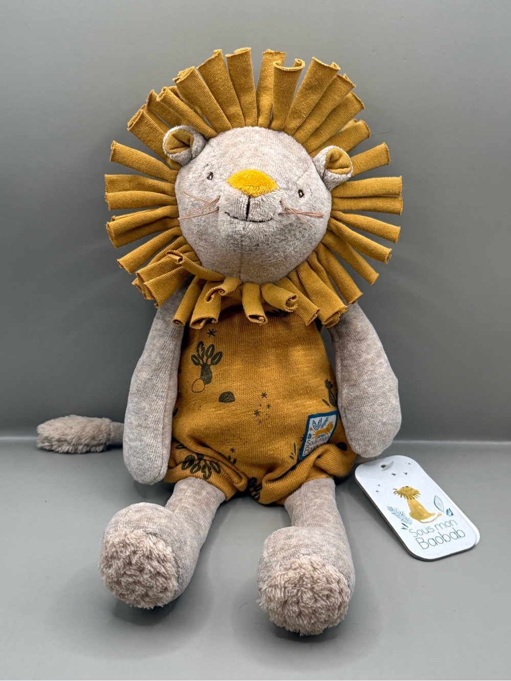 NWT Moulin Roty Paprika Lion Plush Stuffed Animal Lovey Baby Soother